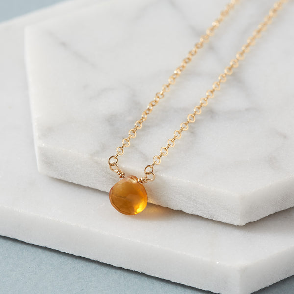 Garnet Briolette Necklace | Friendship & Trust