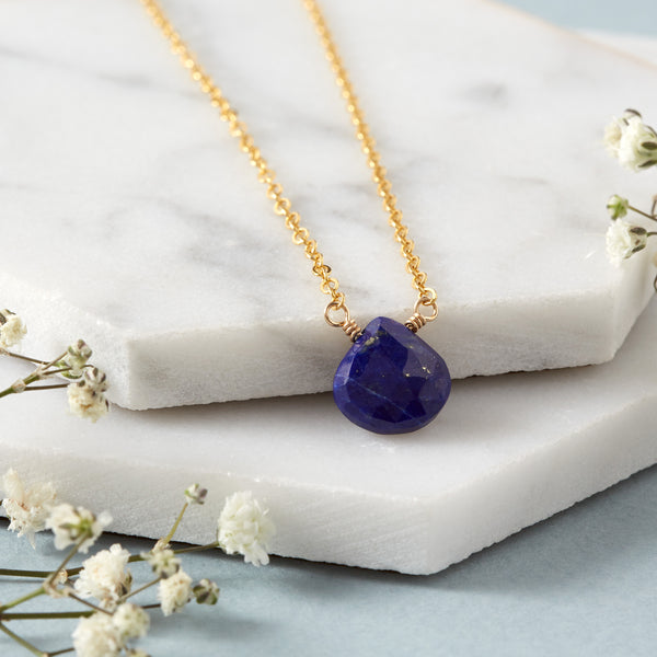 Lapis Lazuli Briolette Necklace | Wisdom & Truth