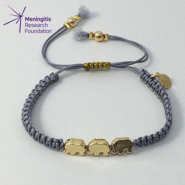 Lucky Elephant Friendship Bracelet (Grey)