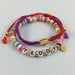 Cowrie Shell Friendship Bracelet (Red/Purple)