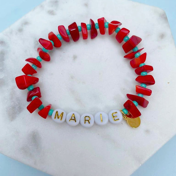 Personalised Sea Bamboo Crystal Healing Bracelet