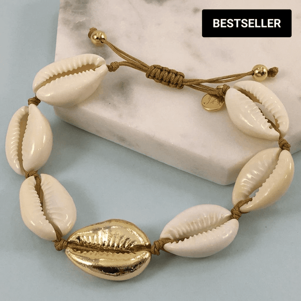 Gold Plated Cowrie Shell Bracelet