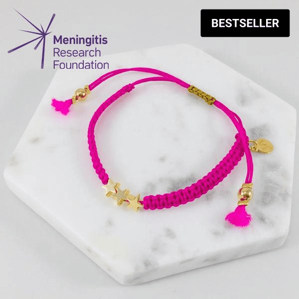 Twinkle Twinkle Star Friendship Bracelet (Neon Pink)