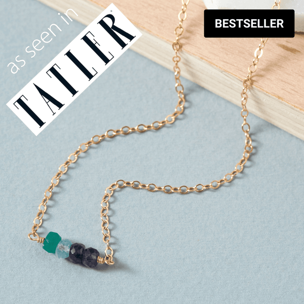 Personalised Birthstone 'Matilda' Necklace (4 Stones)