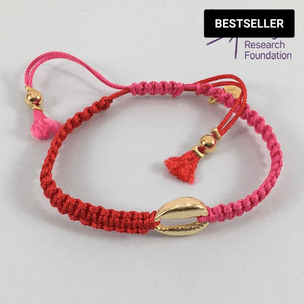 Cowrie Shell Friendship Bracelet (Red/Pink)