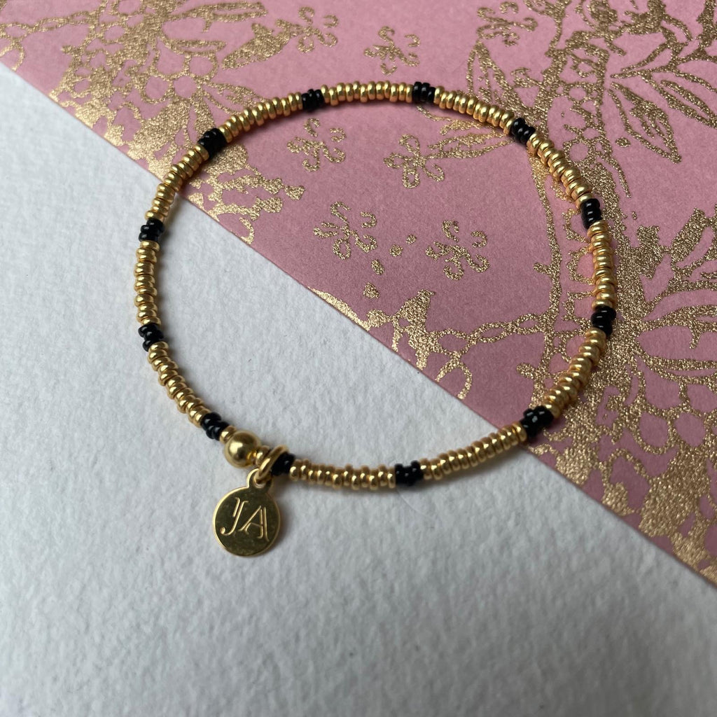 Skinny Gold with Black Bracelet