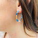 Azure and Lapis Blue Hoop Earrings