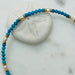 Turquoise and Rice Pearl Skinny Bracelet