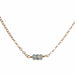 March | Aquamarine Bead Bar Necklace