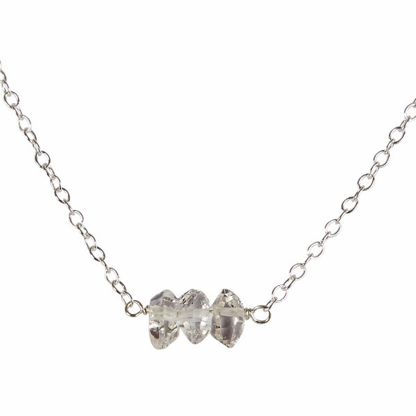 April | Herkimer 'Diamond' Bead Bar Necklace