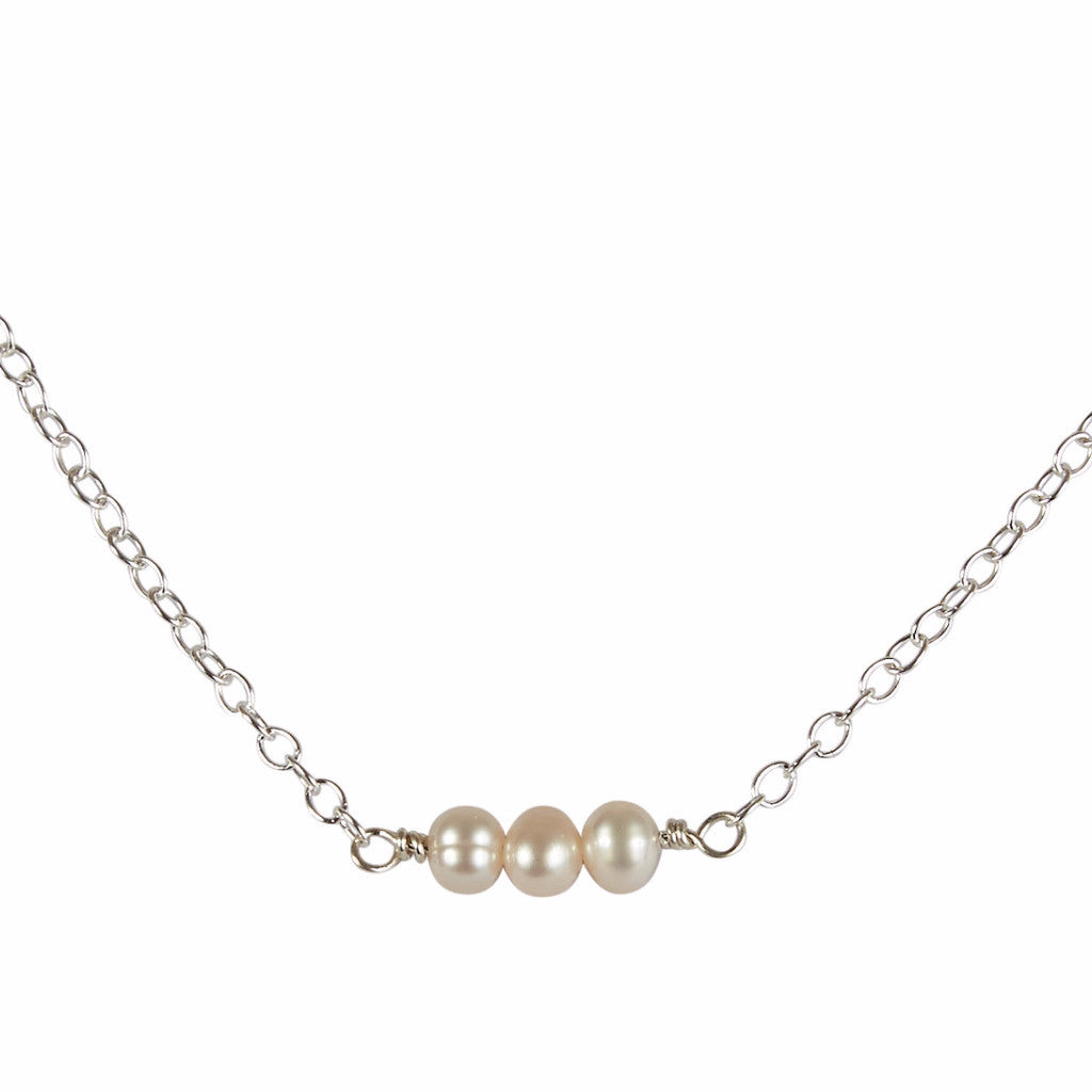 June | Pearl Bead Bar Necklace