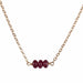 July | Ruby Bead Bar Necklace