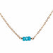 December | Turquoise Bead Bar Necklace
