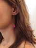 Fuchsia Pink Chalcedony Earrings