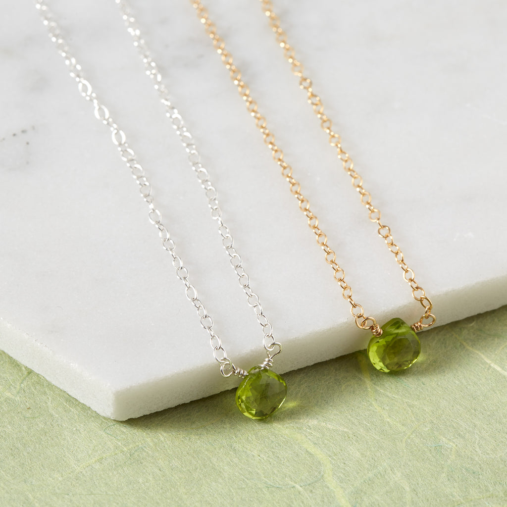 August Birthstone Necklace | Peridot Necklace