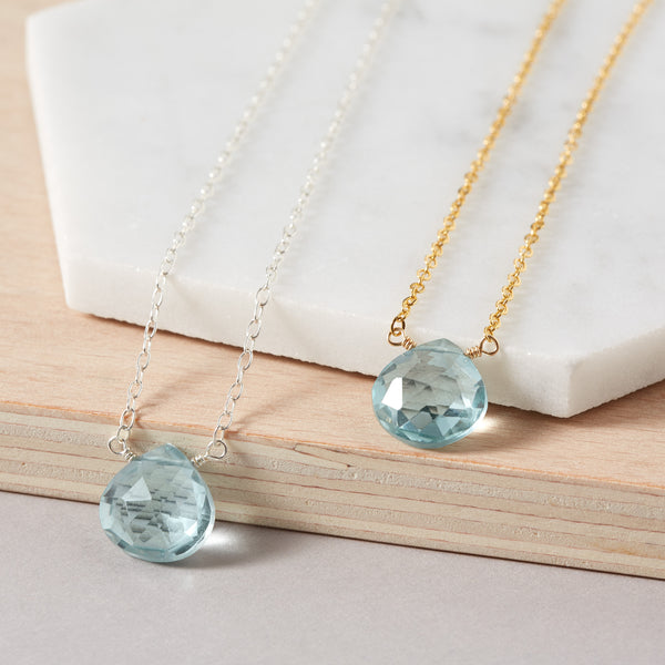 Aquamarine Necklace | Joy & Wealth