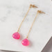 Fuchsia Pink Chalcedony Earrings