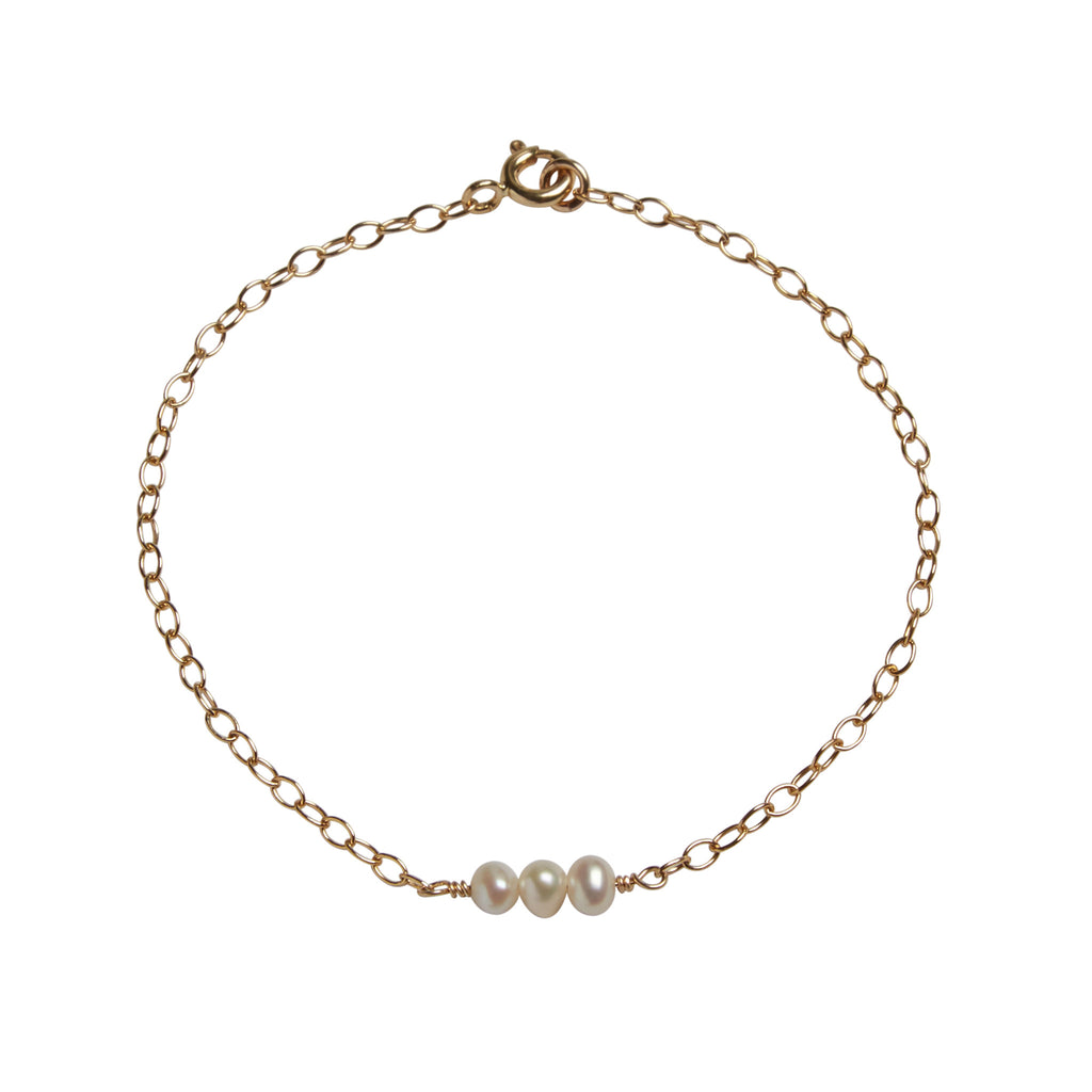 June | Pearl Bead Bar Bracelet