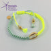 Cowrie Shell Friendship Bracelet (Neon Yellow/Green)