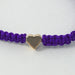 Gold Plated Heart Friendship Bracelet (Purple)