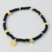Matte Black and Gold Star Bracelet