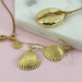 Gold Plated Scallop Earrings