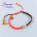 Cowrie Shell Friendship Bracelet (Neon Orange/Chocolate)