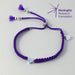 Silver Heart Friendship Bracelet (Purple)